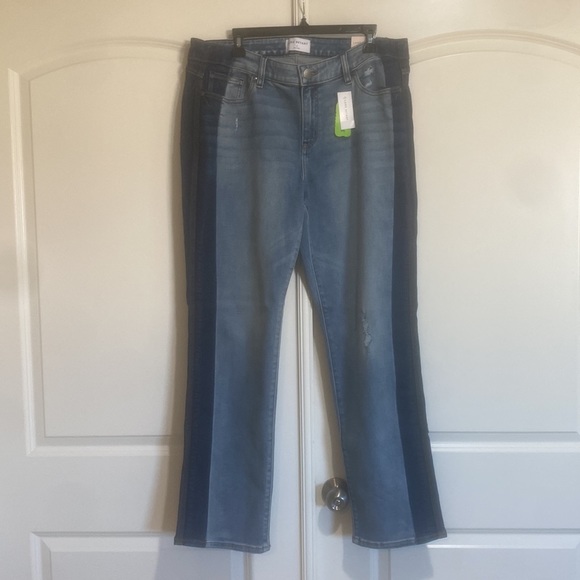 Lane Bryant Signature Fit Body Icon Straight Jean Two-Tone - Picture 4 of 7